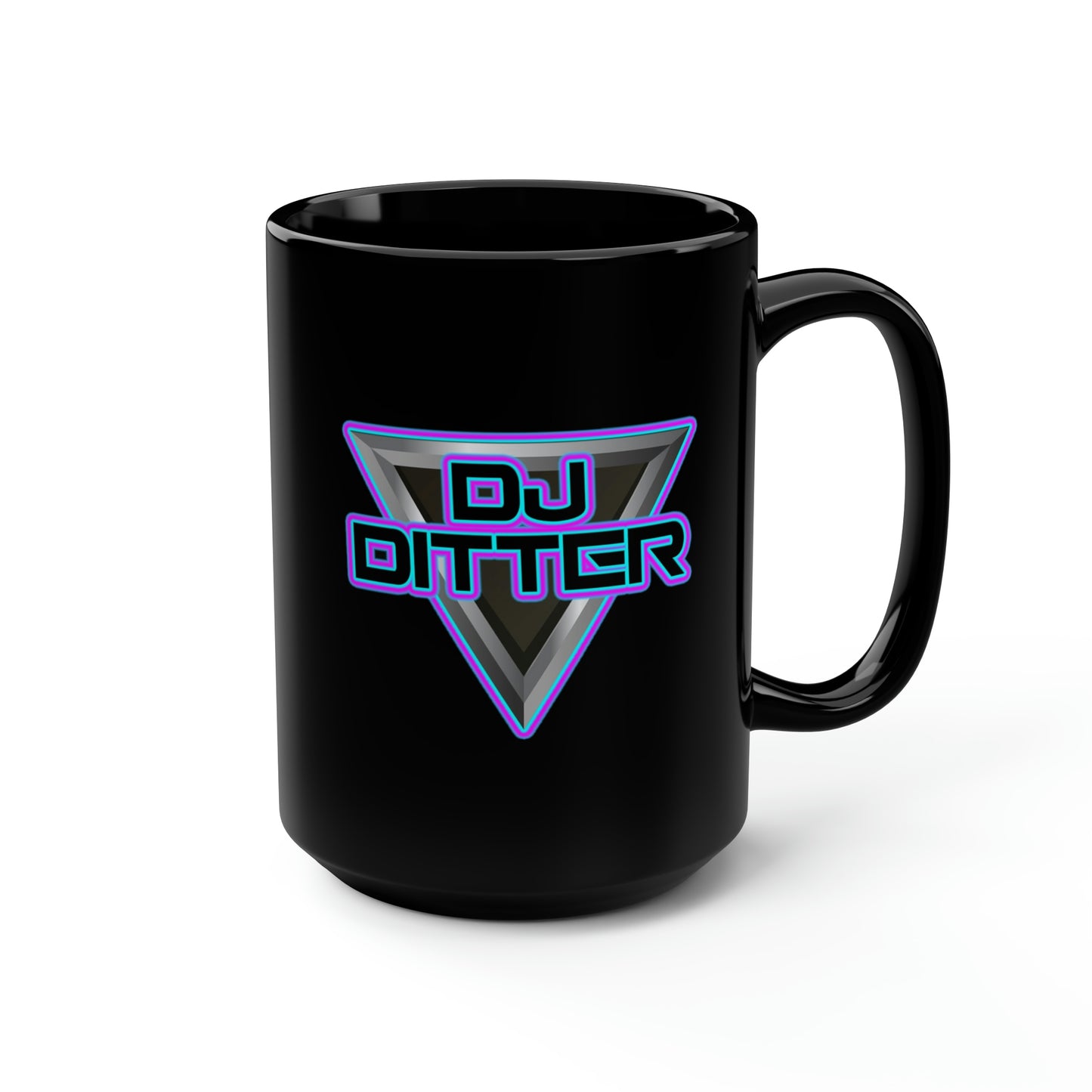 Dj Ditter Black Mug, 15oz