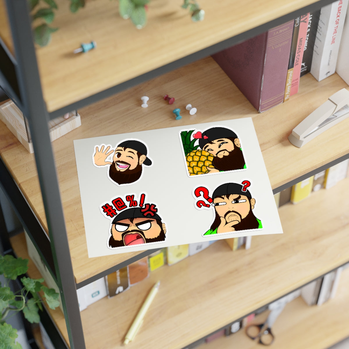 JJ Green Giant Emote Sticker Sheets