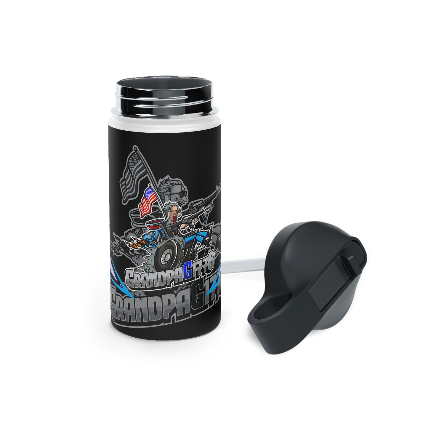 GrandpaG Stainless Steel Water Bottle, Standard Lid
