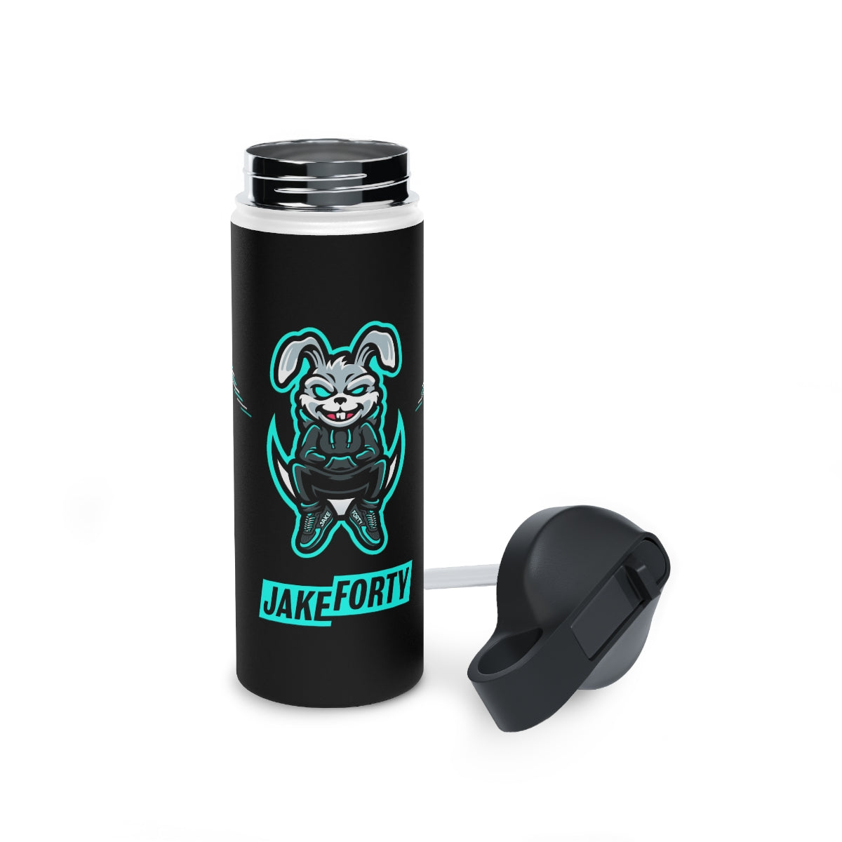 JakeForty Stainless Steel Water Bottle, Standard Lid