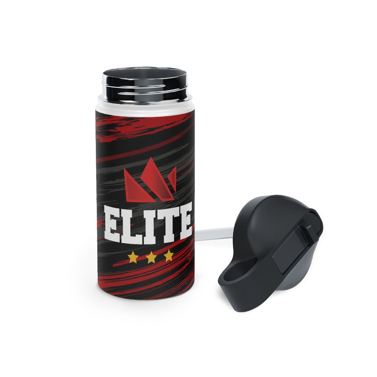 EliteTeam.Tv Stainless Steel Water Bottle, Standard Lid