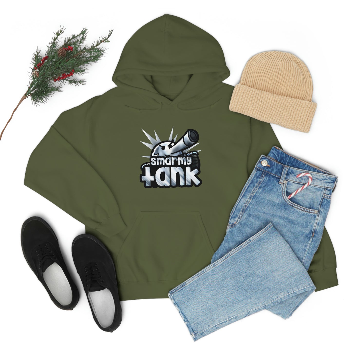 Chrome Smarmy Tank Unisex Hoodie