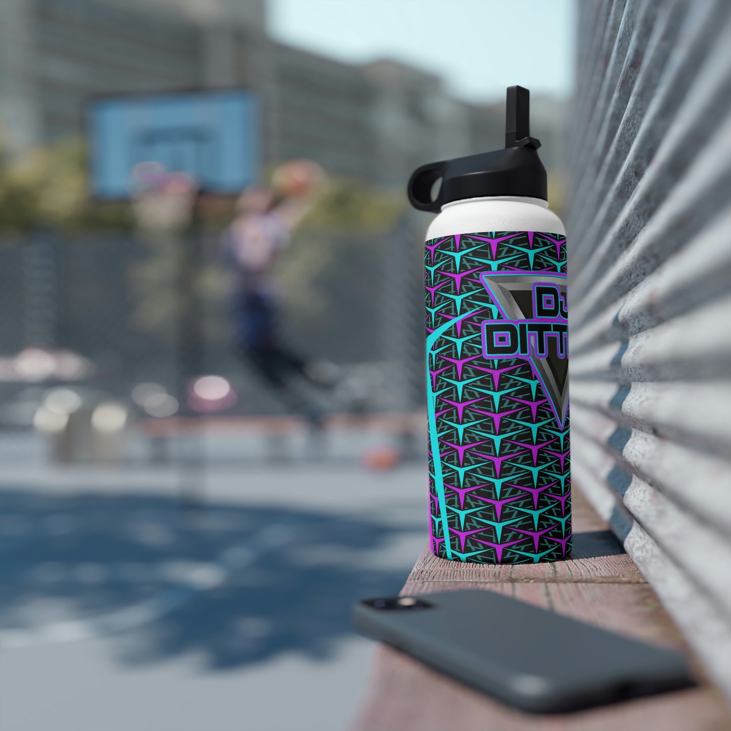 Dj Ditter Stainless Steel Water Bottle, Standard Lid
