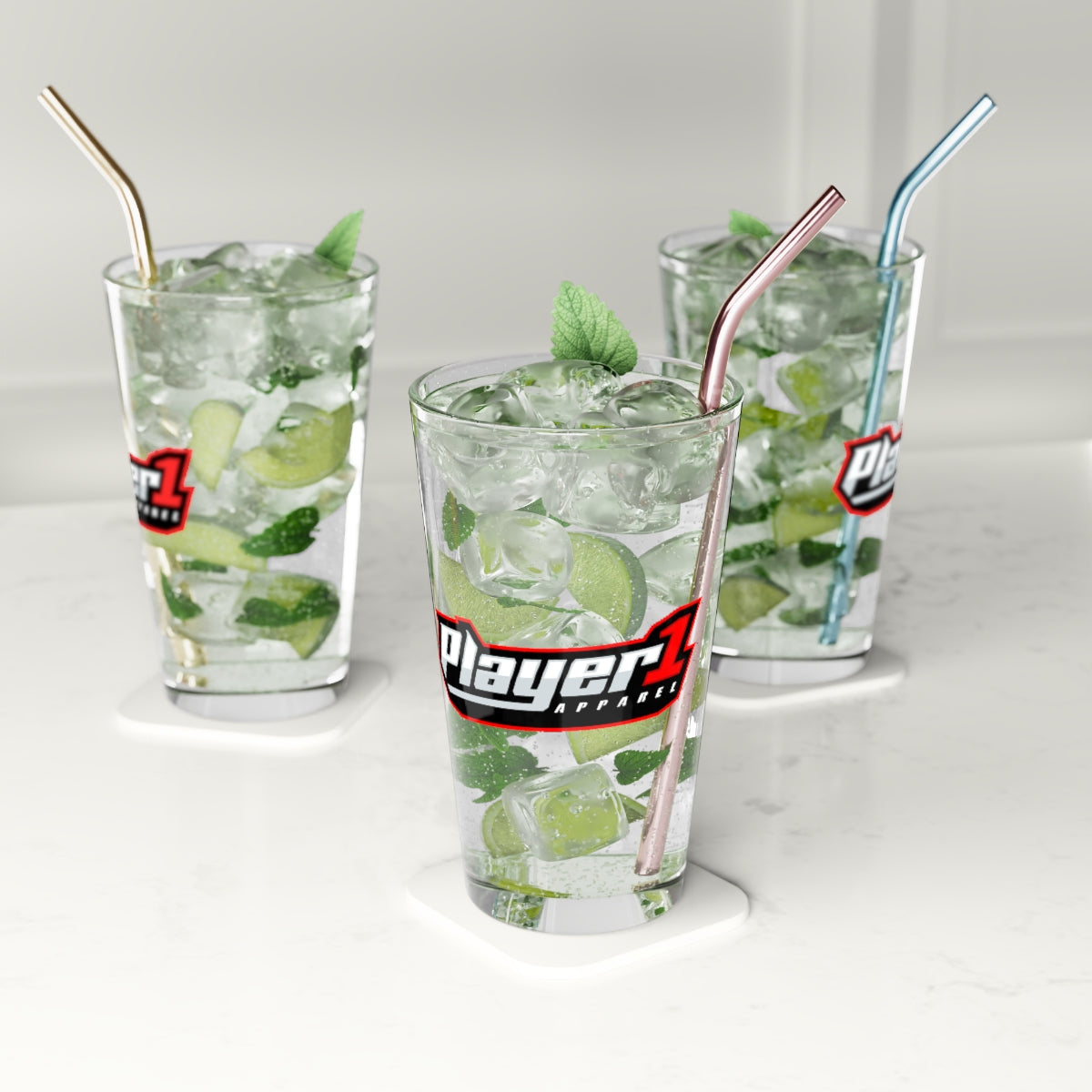 Player1Apparel Pint Glass, 16oz