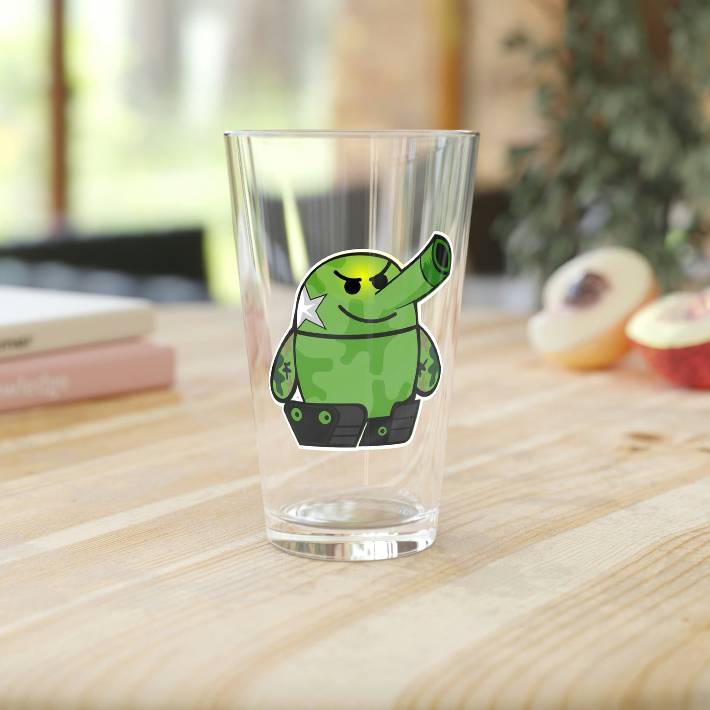Smarmy Tank Cartoon Pint Glass, 16oz