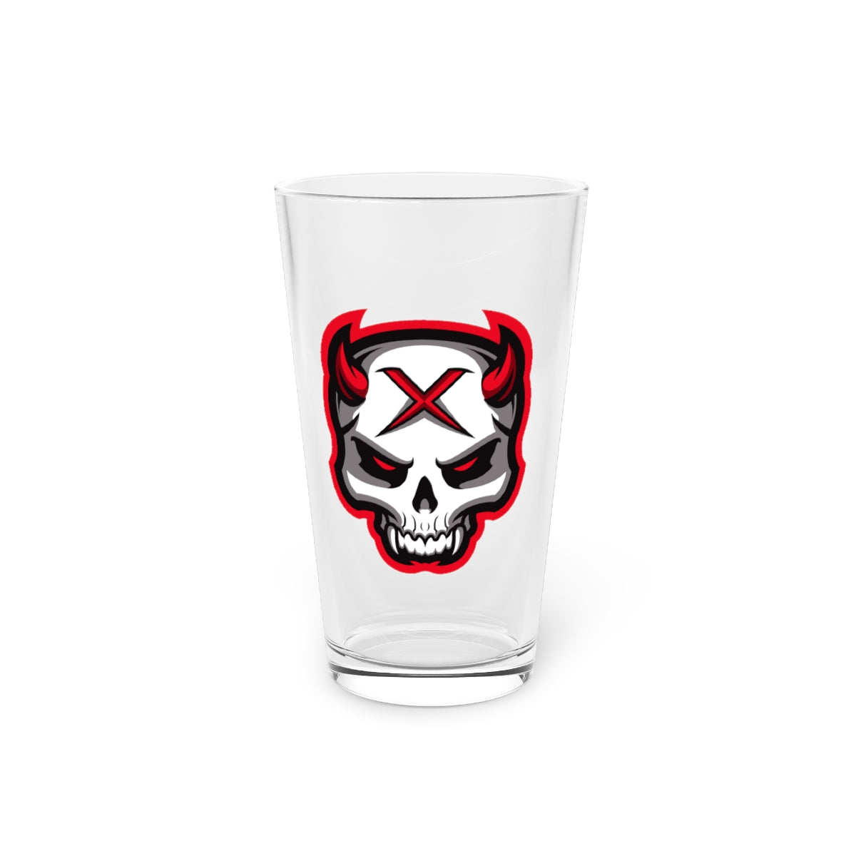 Red Bit Pint Glass, 16oz