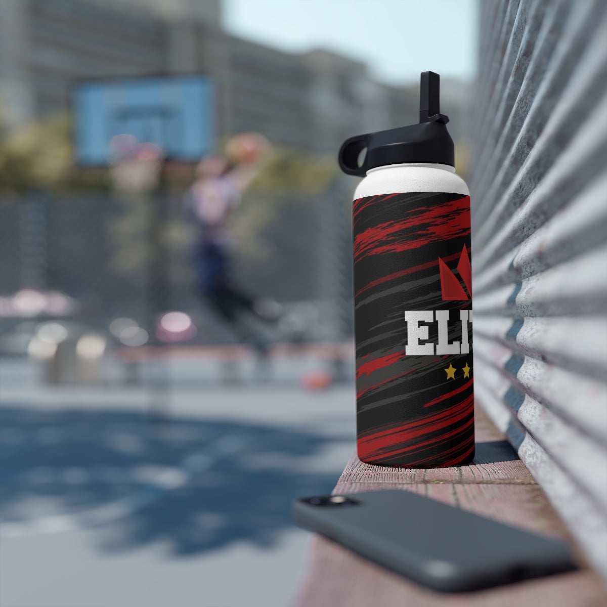 EliteTeam.Tv Stainless Steel Water Bottle, Standard Lid