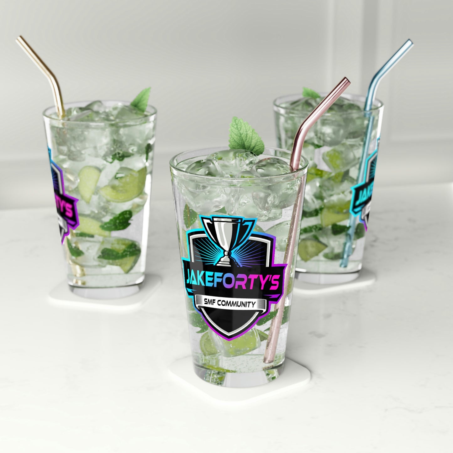Team SMF Pint Glass, 16oz