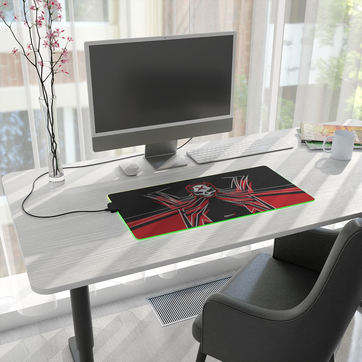 Red Bit LED Gaming Mouse Pad