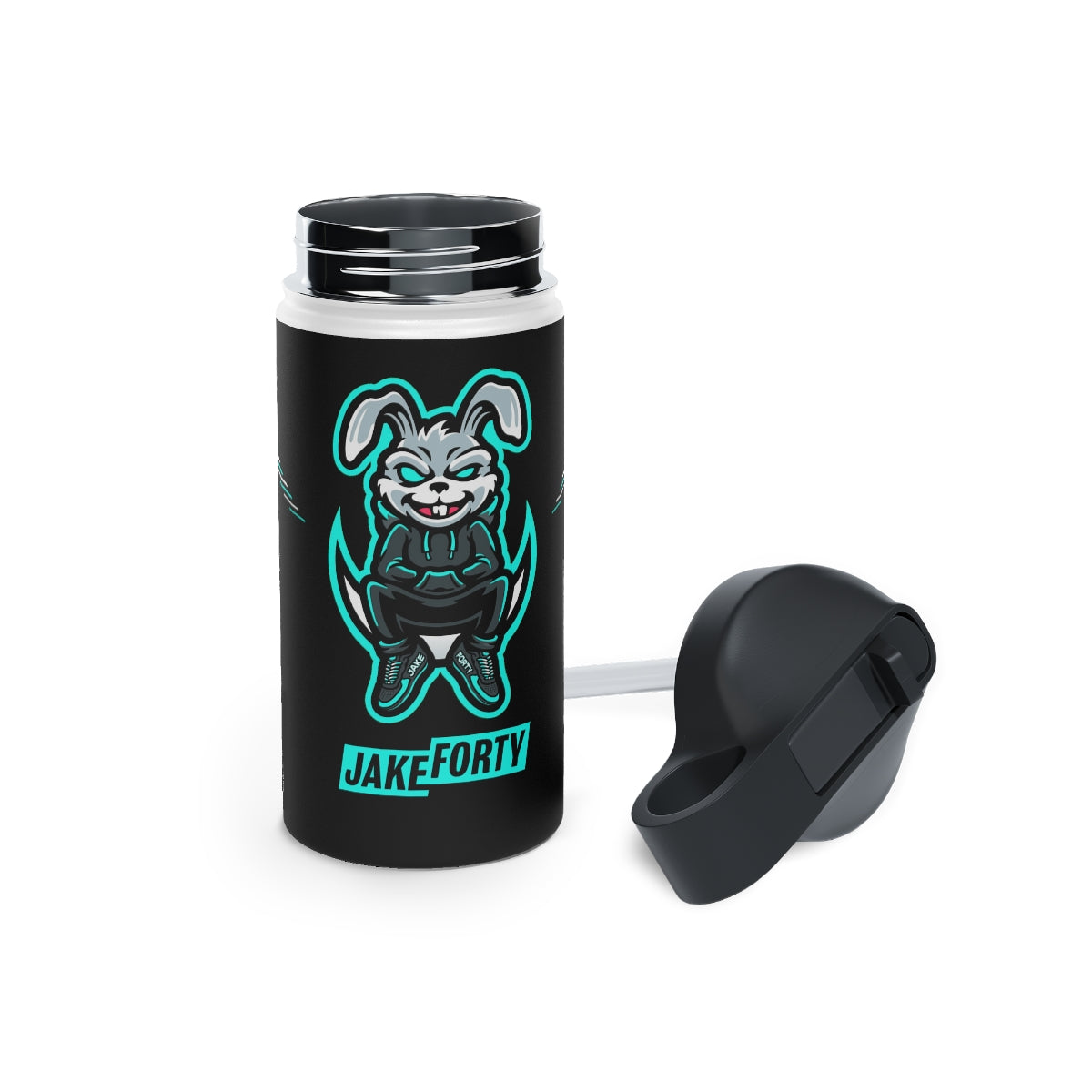 JakeForty Stainless Steel Water Bottle, Standard Lid