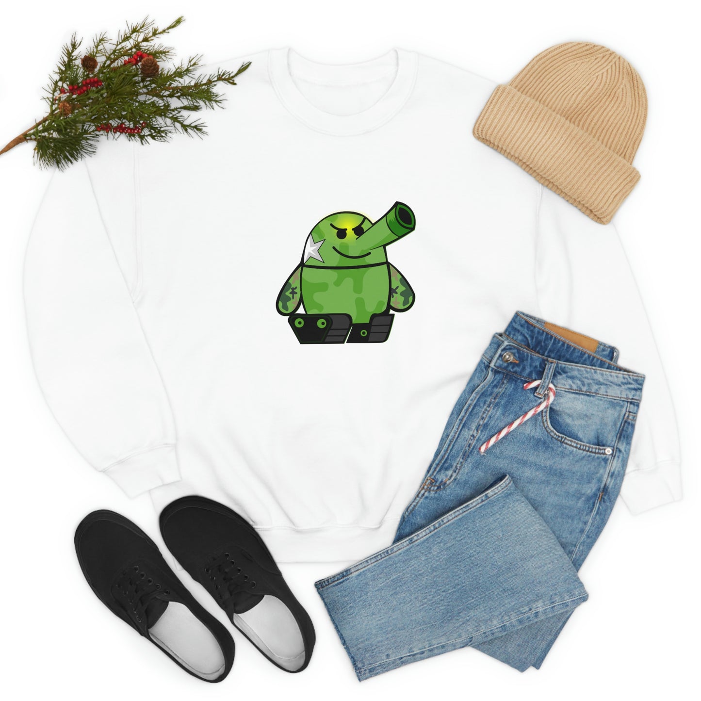 Smarmy Tank Cartoon Unisex Sweatshirt
