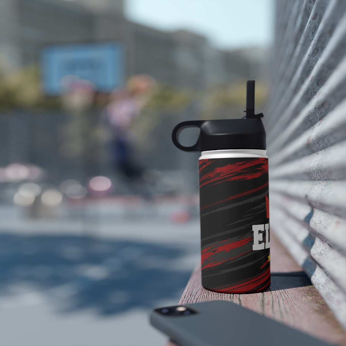 EliteTeam.Tv Stainless Steel Water Bottle, Standard Lid