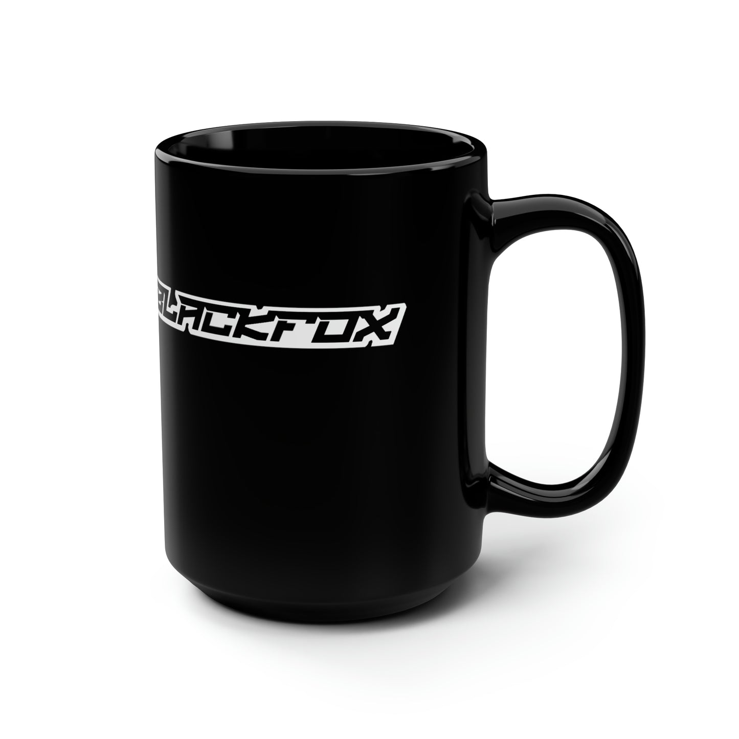 BlackFox Text Black Mug, 15oz
