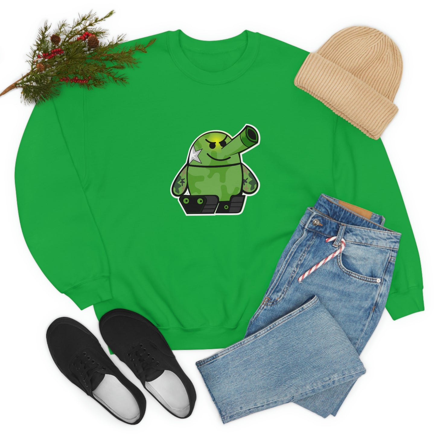Smarmy Tank Cartoon Unisex Sweatshirt