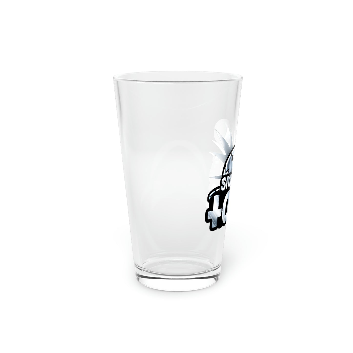 Chrome Smarmy Tank Pint Glass, 16oz