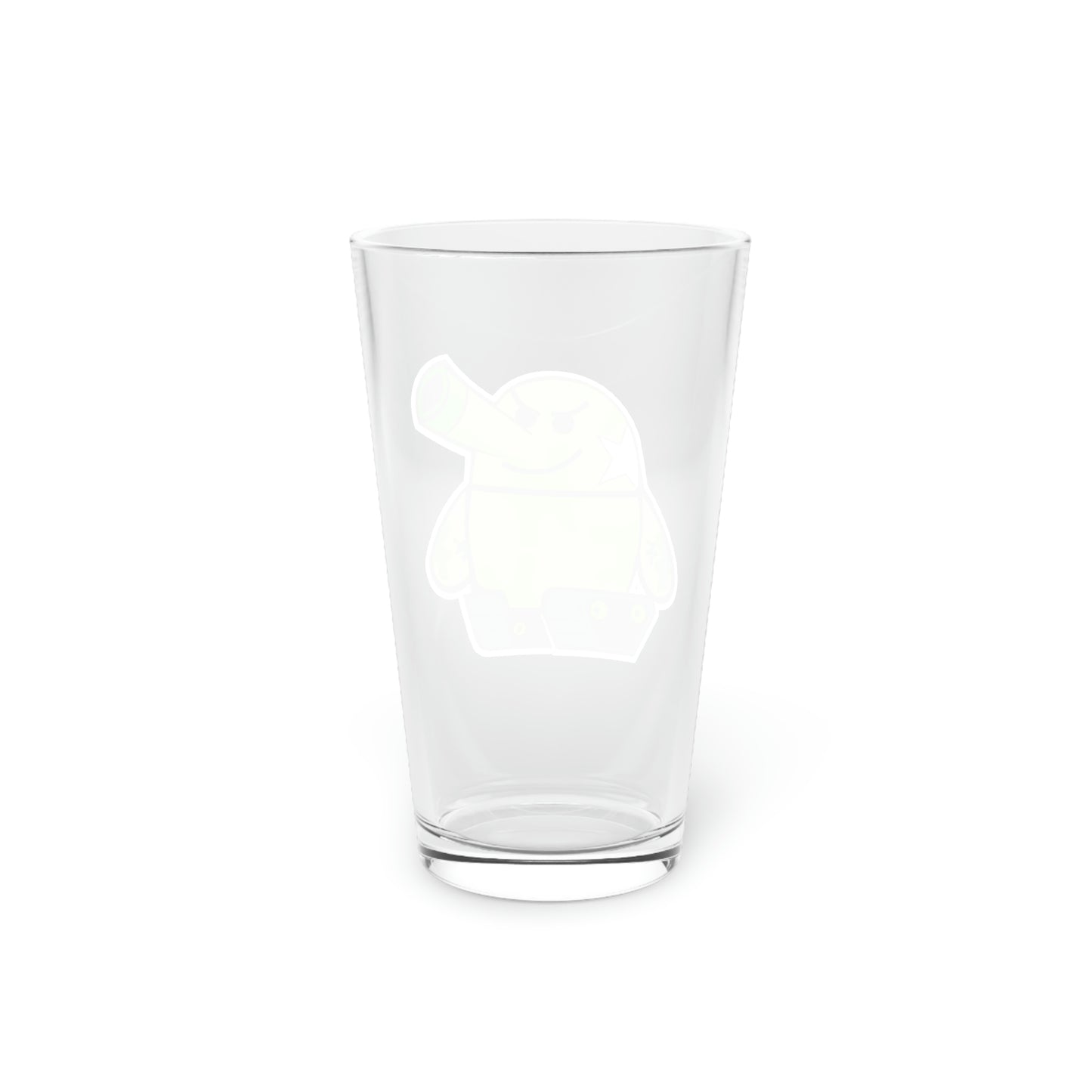 Smarmy Tank Cartoon Pint Glass, 16oz
