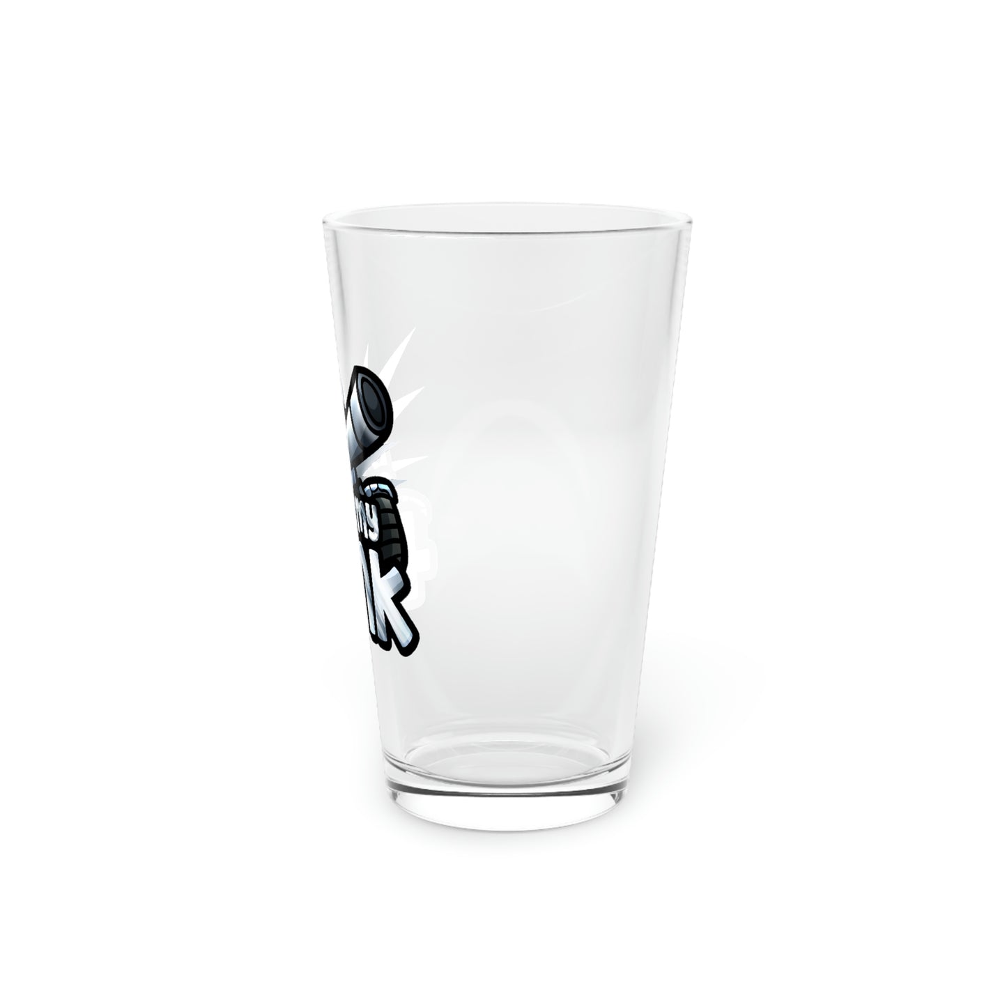 Chrome Smarmy Tank Pint Glass, 16oz