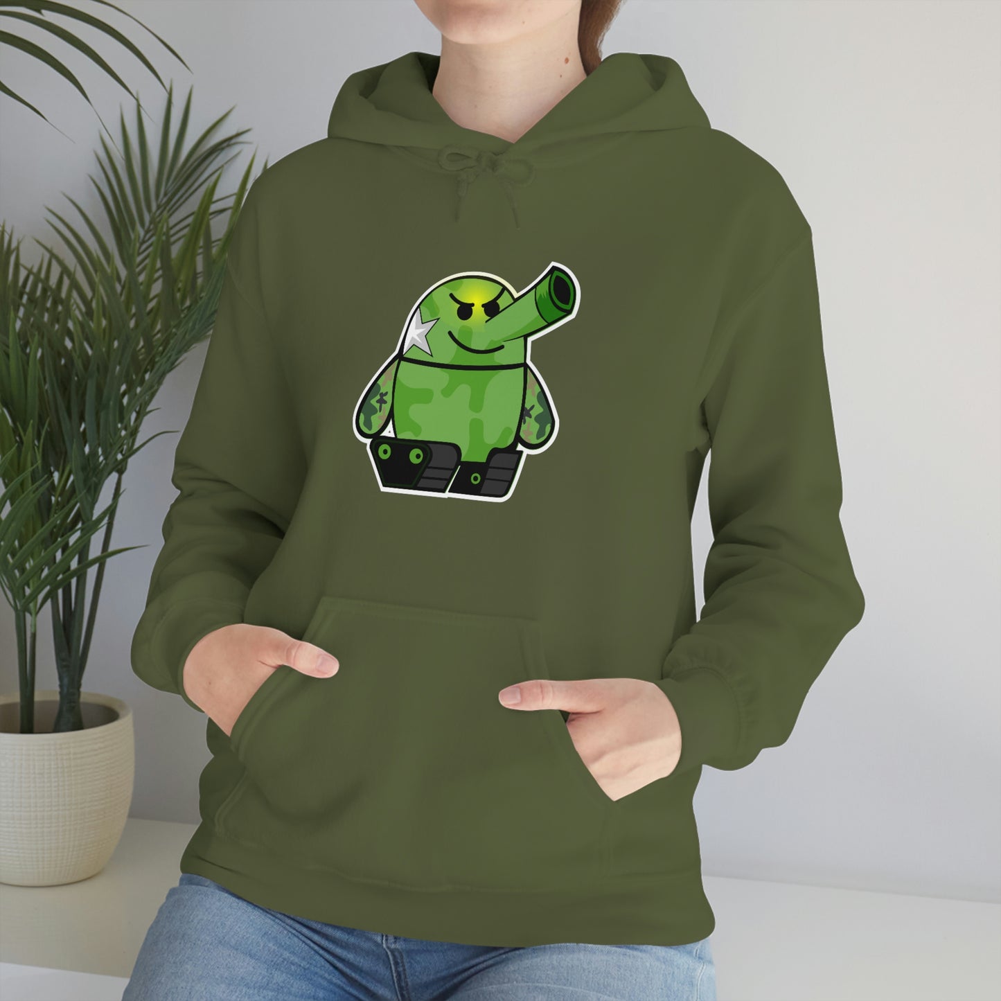 Smarmy Tank Cartoon Unisex Hoodie