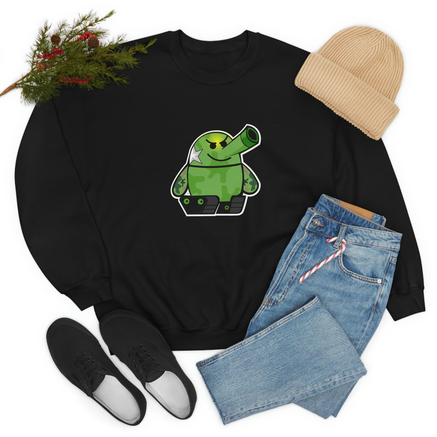Smarmy Tank Cartoon Unisex Sweatshirt
