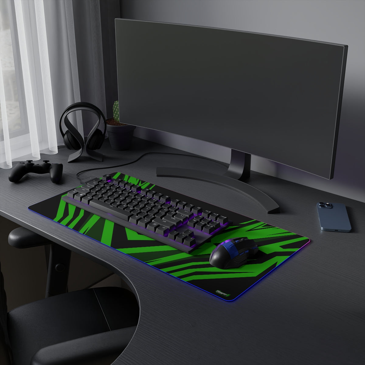 JJ Green Giant LED Gaming Mouse Pad