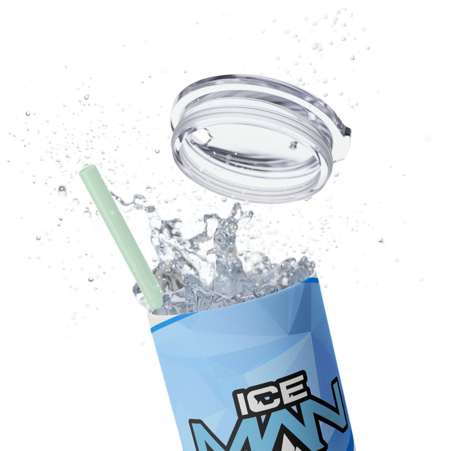 IceMan Skinny Tumbler with Straw, 20oz
