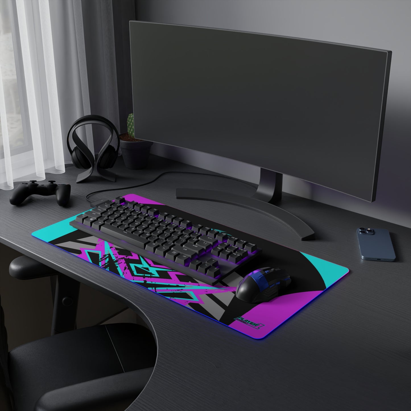 Kraven Quills LED Gaming Mouse Pad