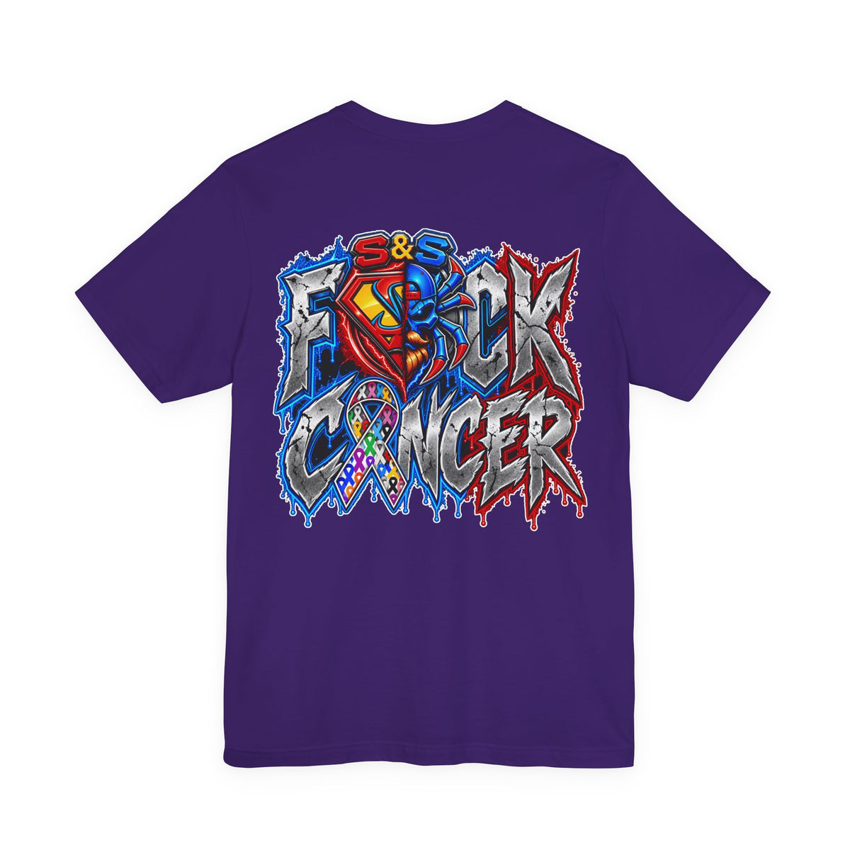 F*ck Cancer Spiderman 8888 & Superman85 Collab Unisex T-shirt