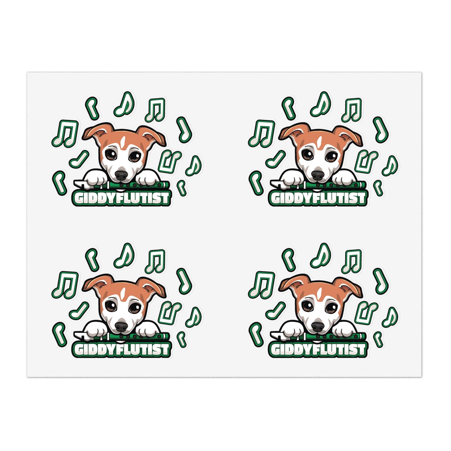 GiddyFlutist Notes Sticker Sheets
