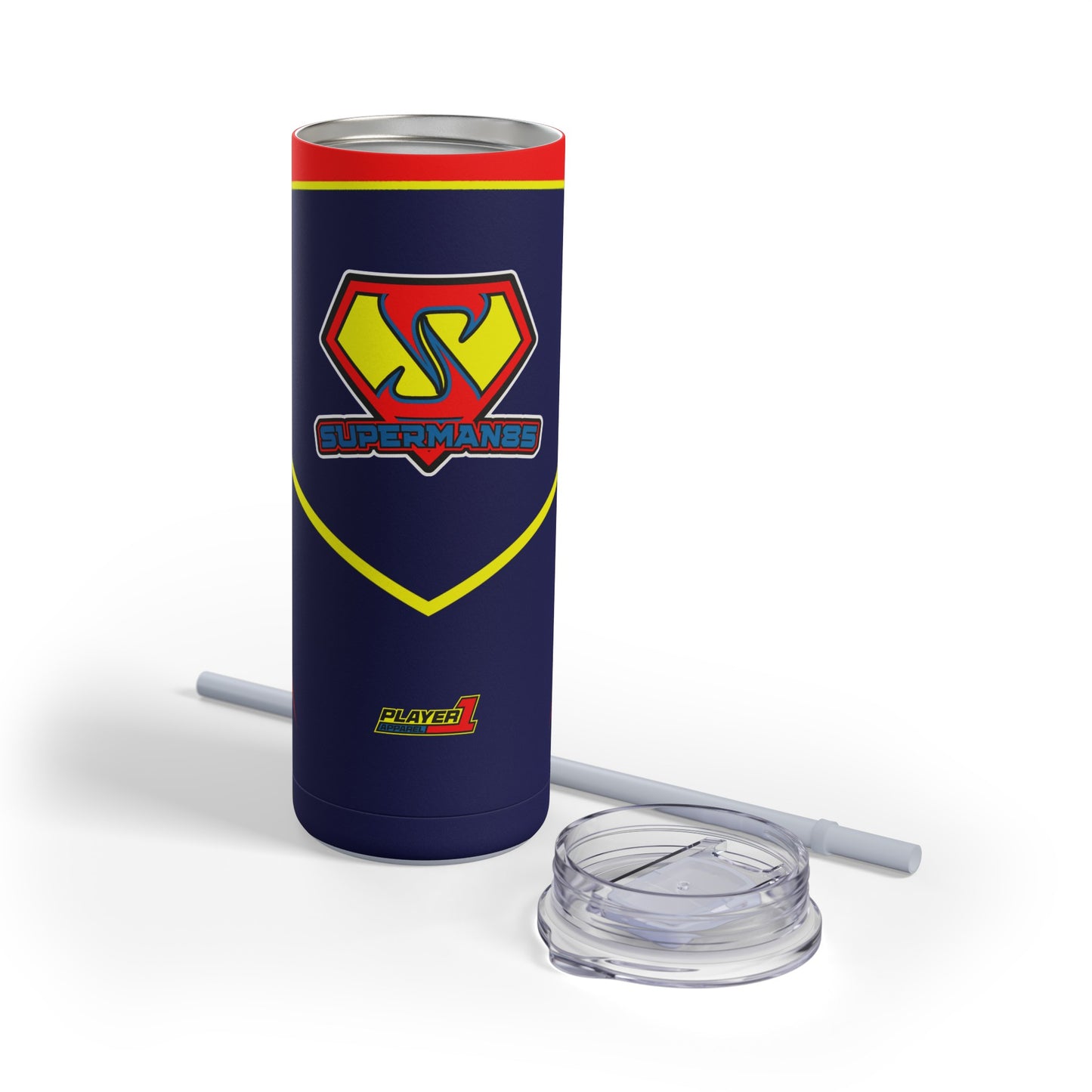 Superman85 Skinny Matte Tumbler, 20oz