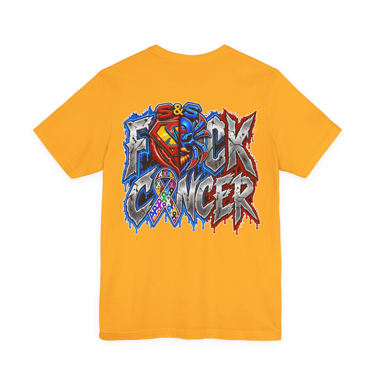 F*ck Cancer Spiderman 8888 & Superman85 Collab Unisex T-shirt