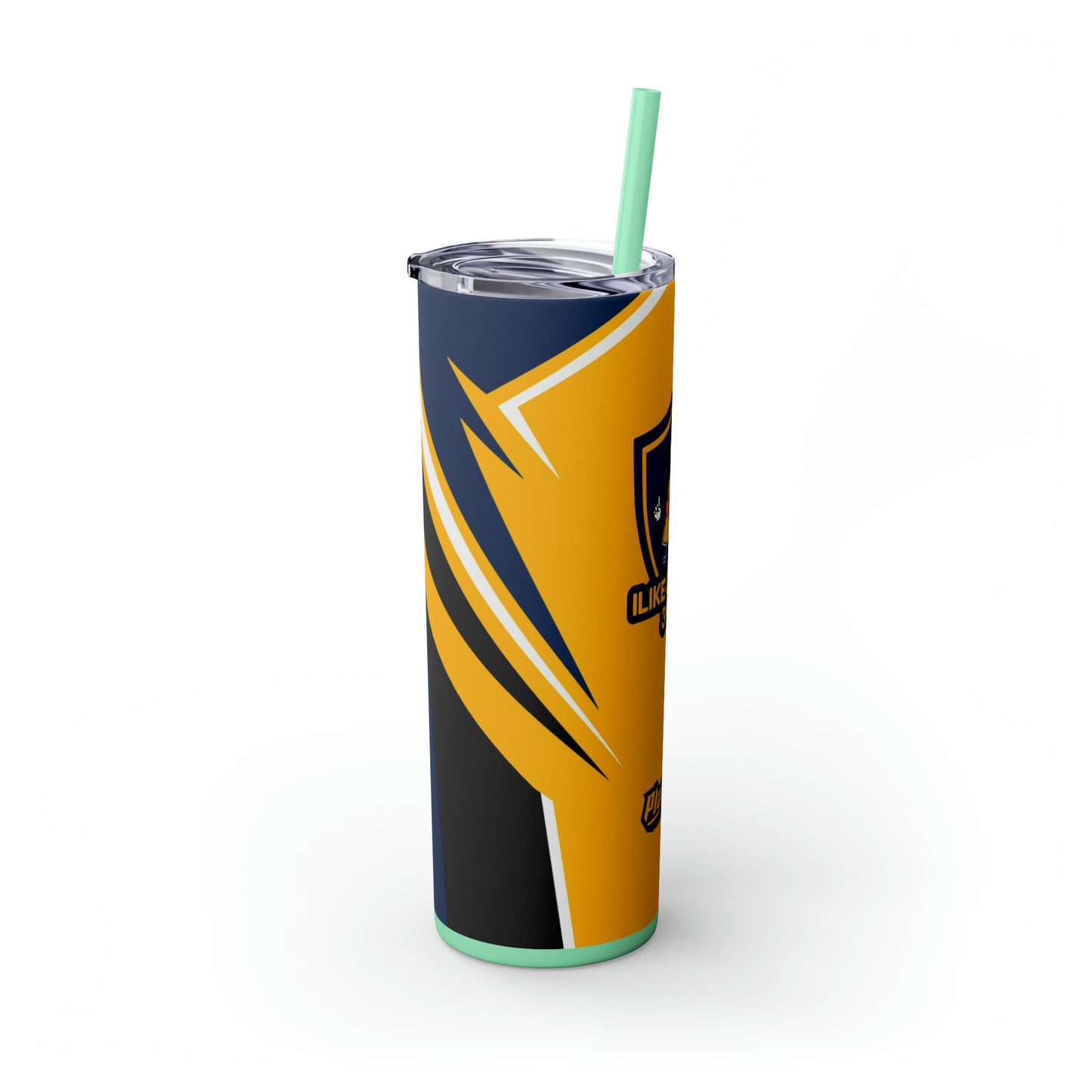 ILikeCheese3434 Skinny Tumbler with Straw, 20oz