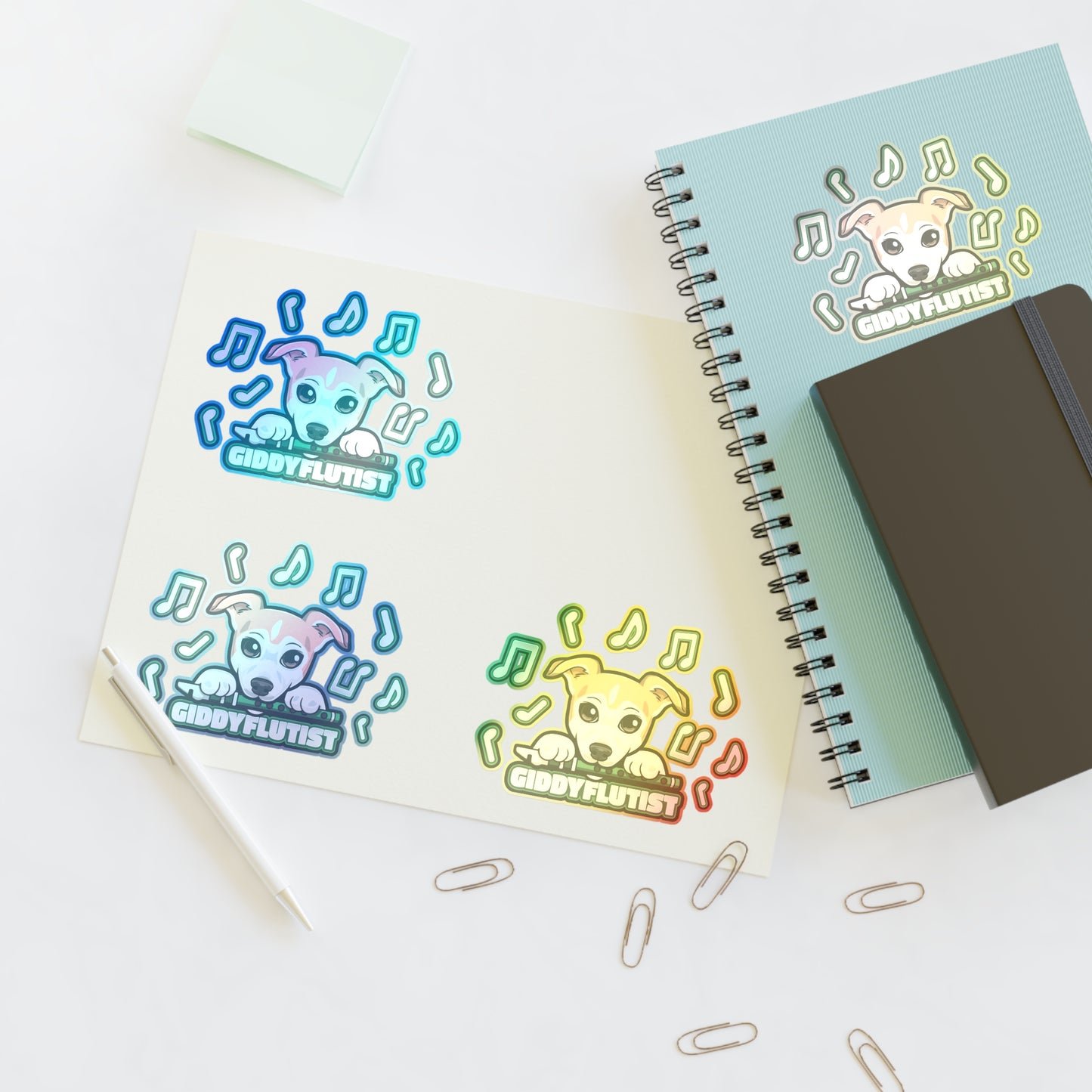 GiddyFlutist Notes Sticker Sheets