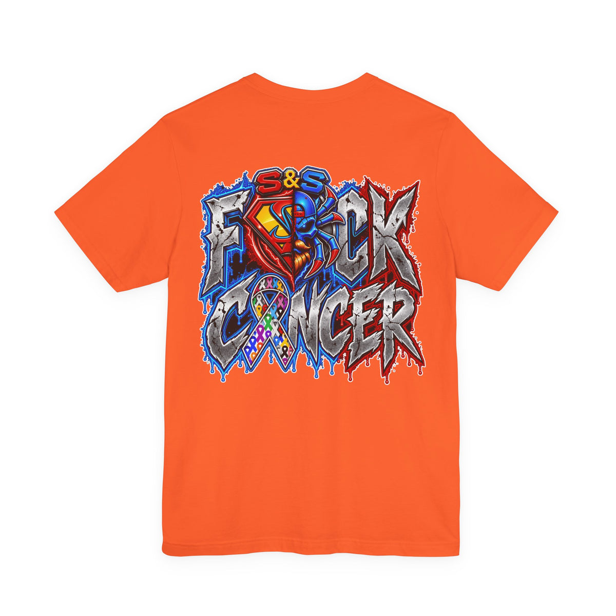 F*ck Cancer Spiderman 8888 & Superman85 Collab Unisex T-shirt