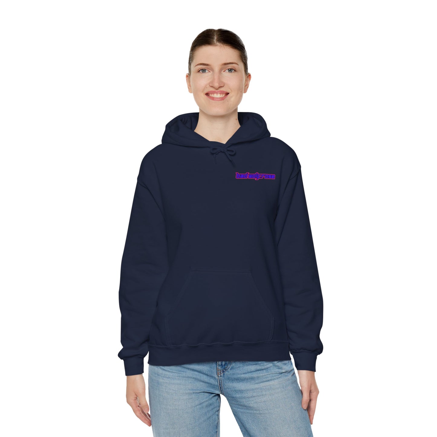 BadWolfRose Back Print Unisex Hoodie