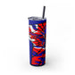 Spiderman8888 Skinny Tumbler with Straw, 20oz