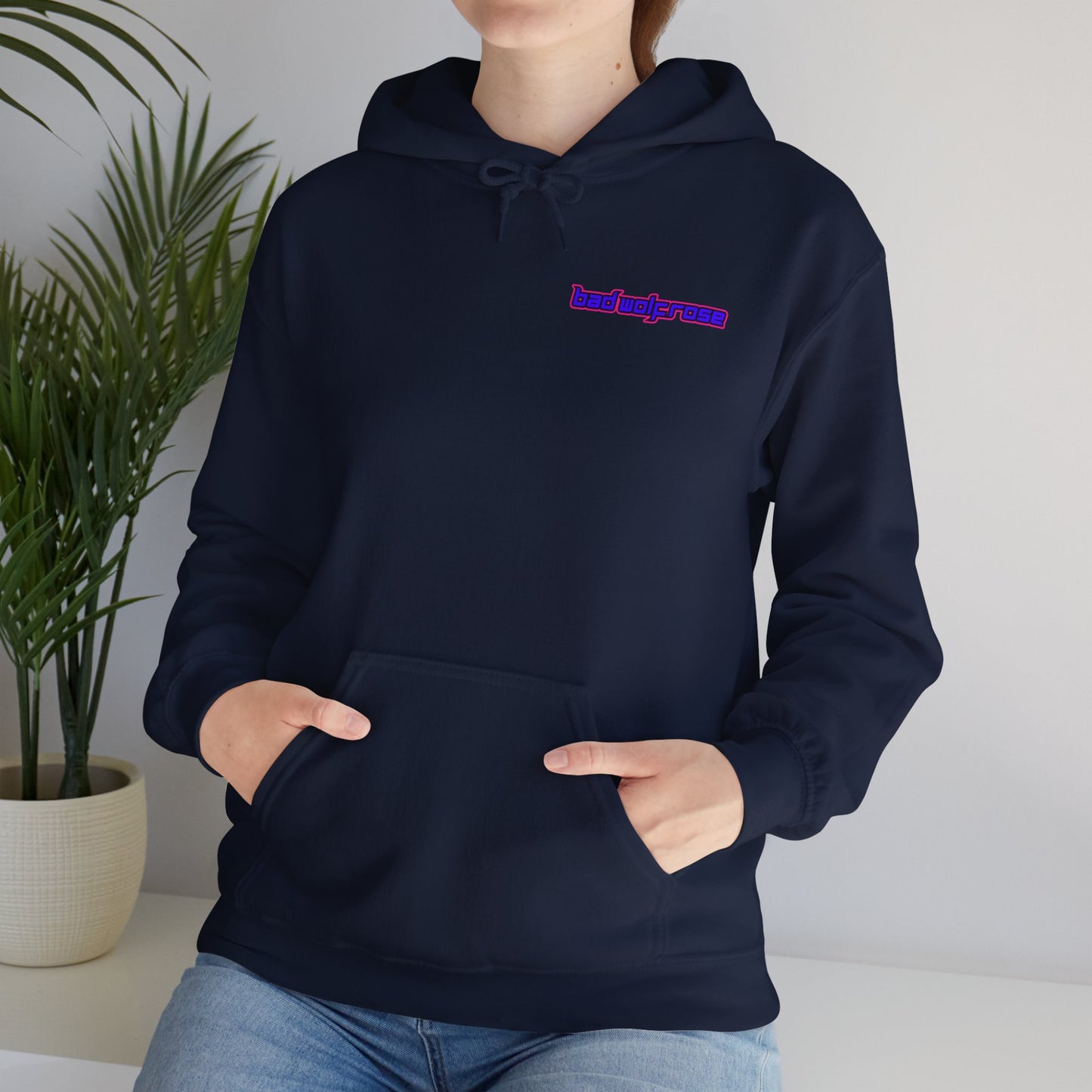 BadWolfRose Back Print Unisex Hoodie