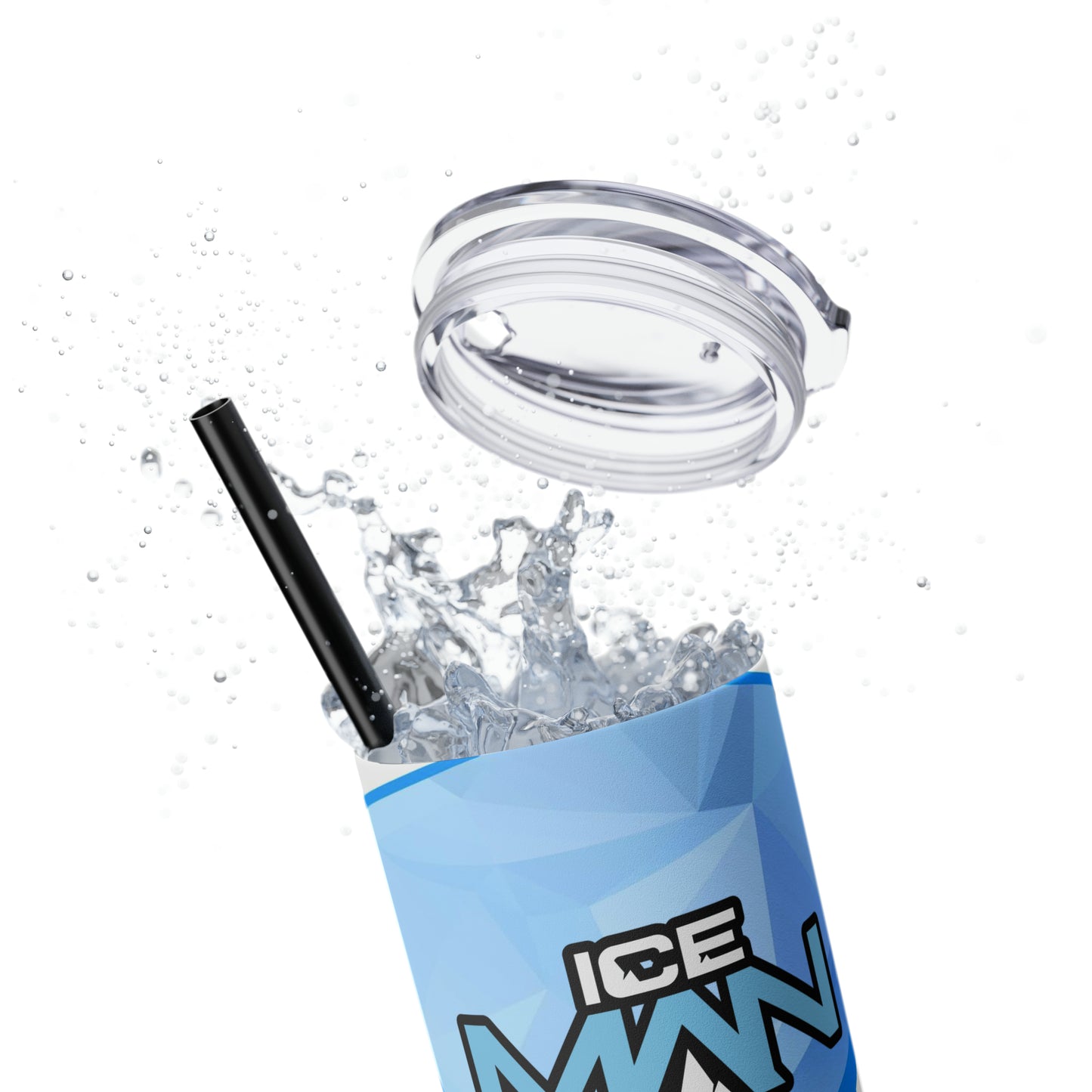 IceMan Skinny Tumbler with Straw, 20oz