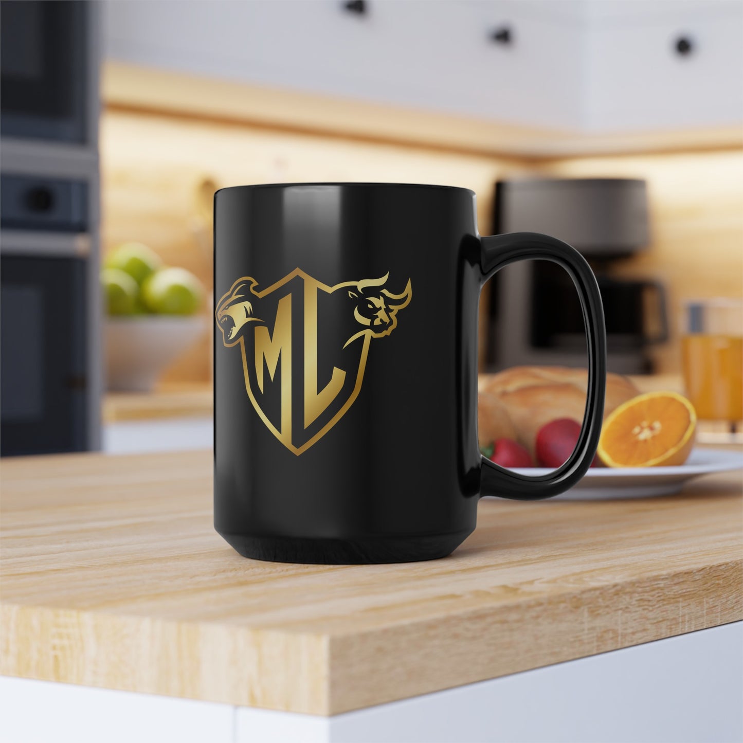Mythical Legends Black Mug, 15oz
