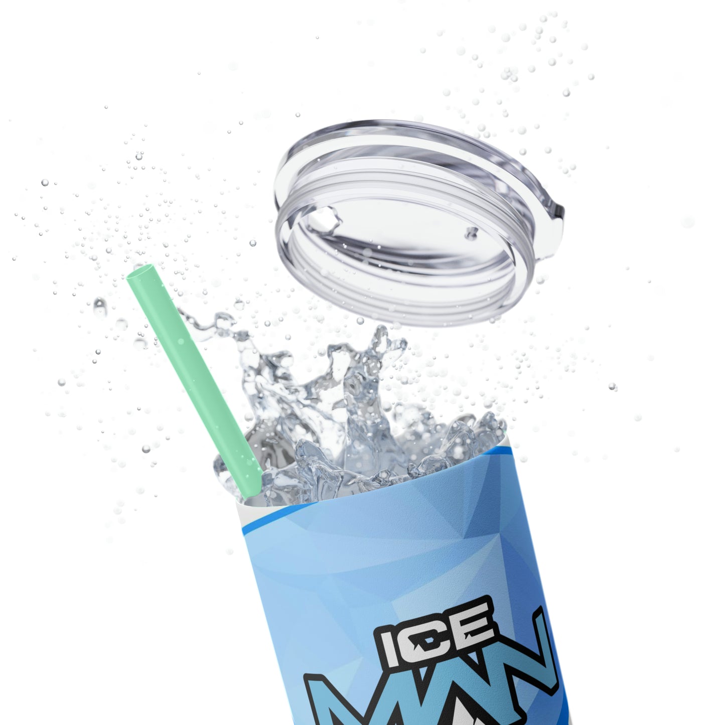 IceMan Skinny Tumbler with Straw, 20oz