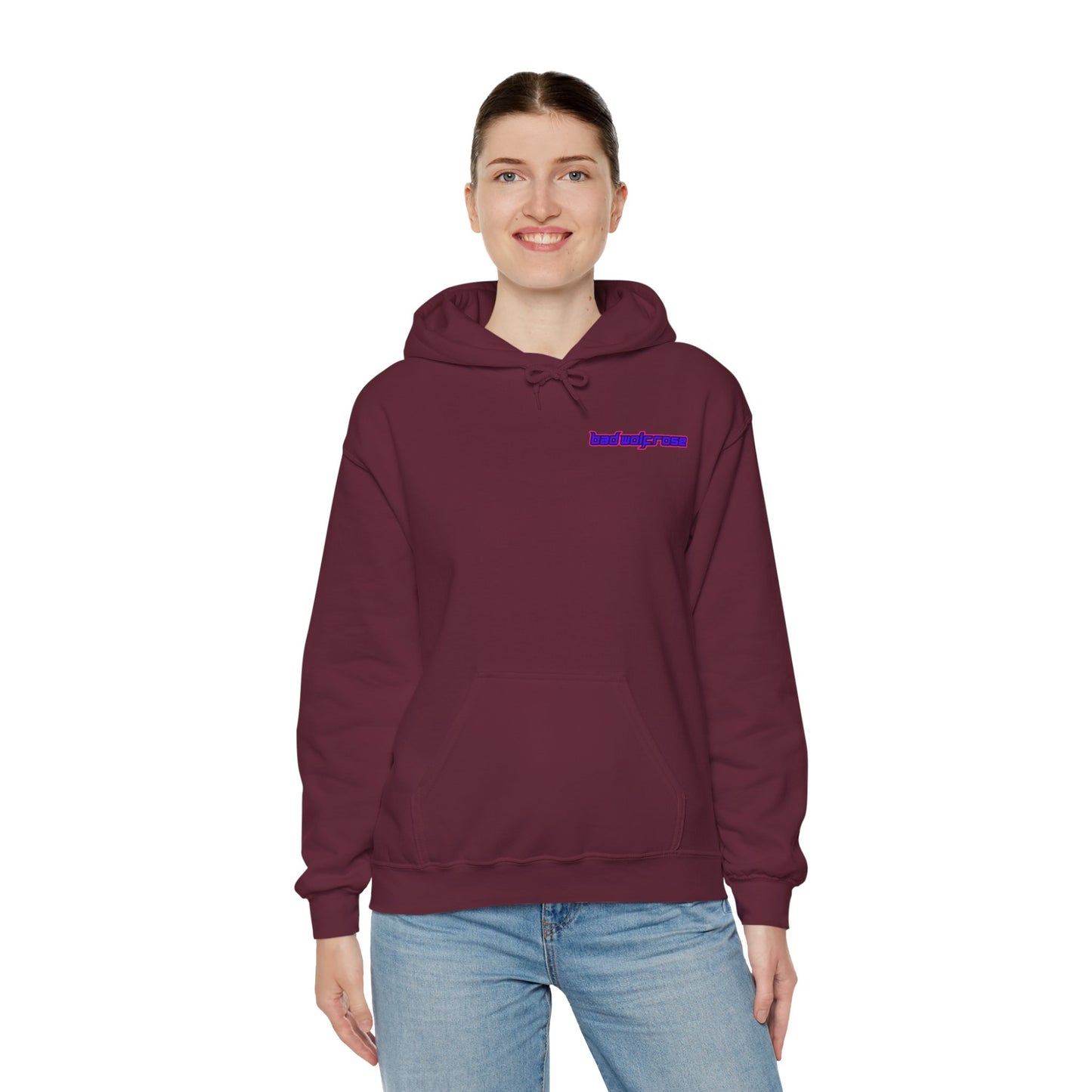 BadWolfRose Back Print Unisex Hoodie