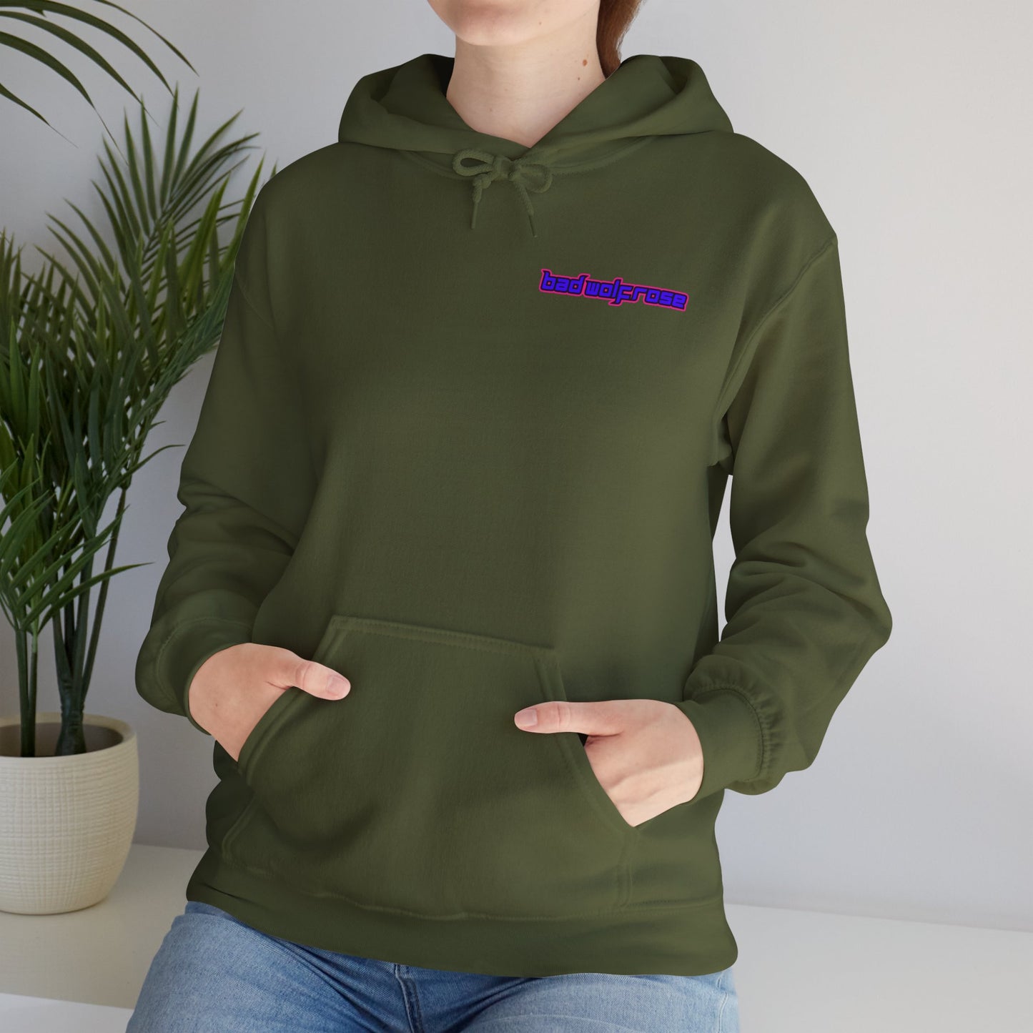 BadWolfRose Back Print Unisex Hoodie