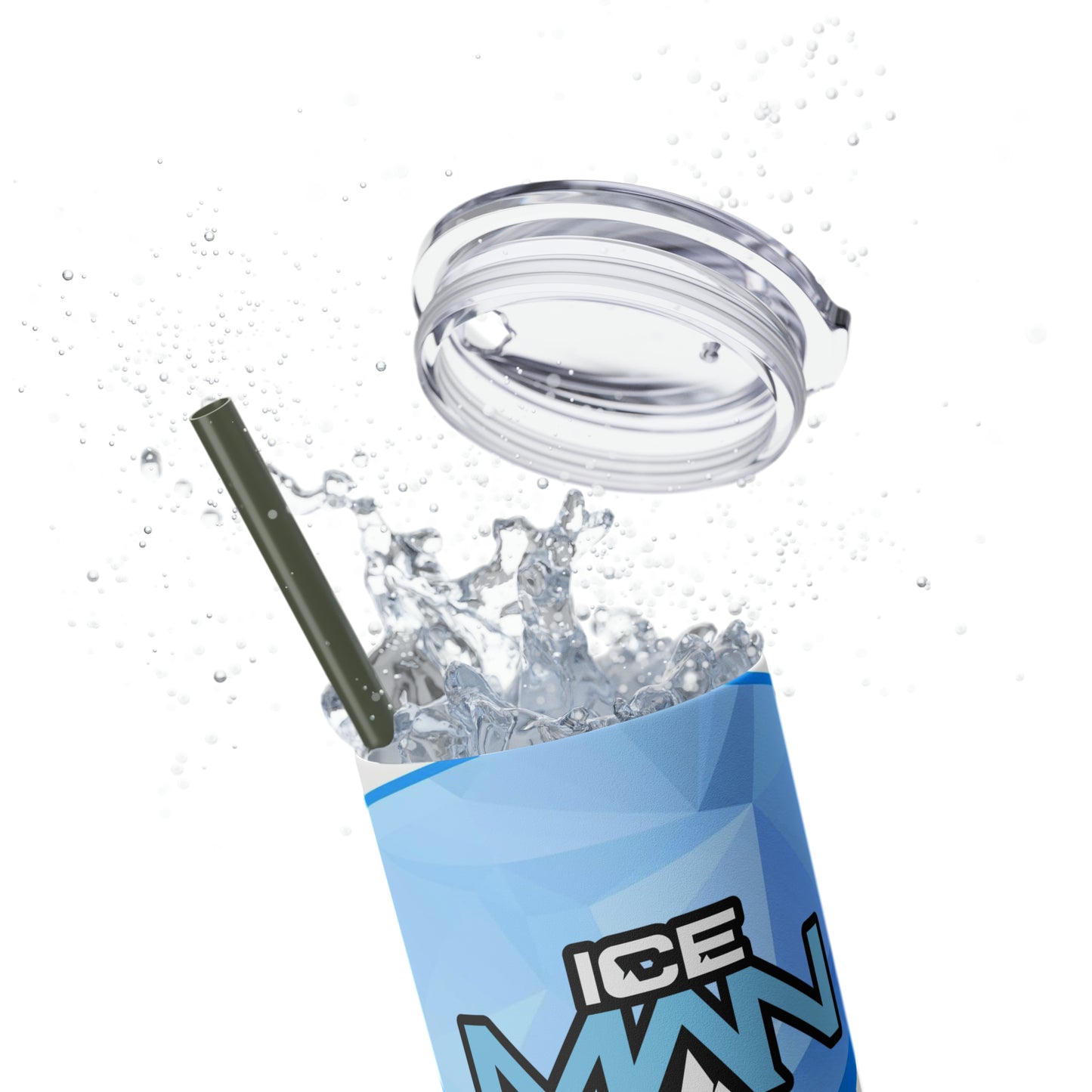 IceMan Skinny Tumbler with Straw, 20oz