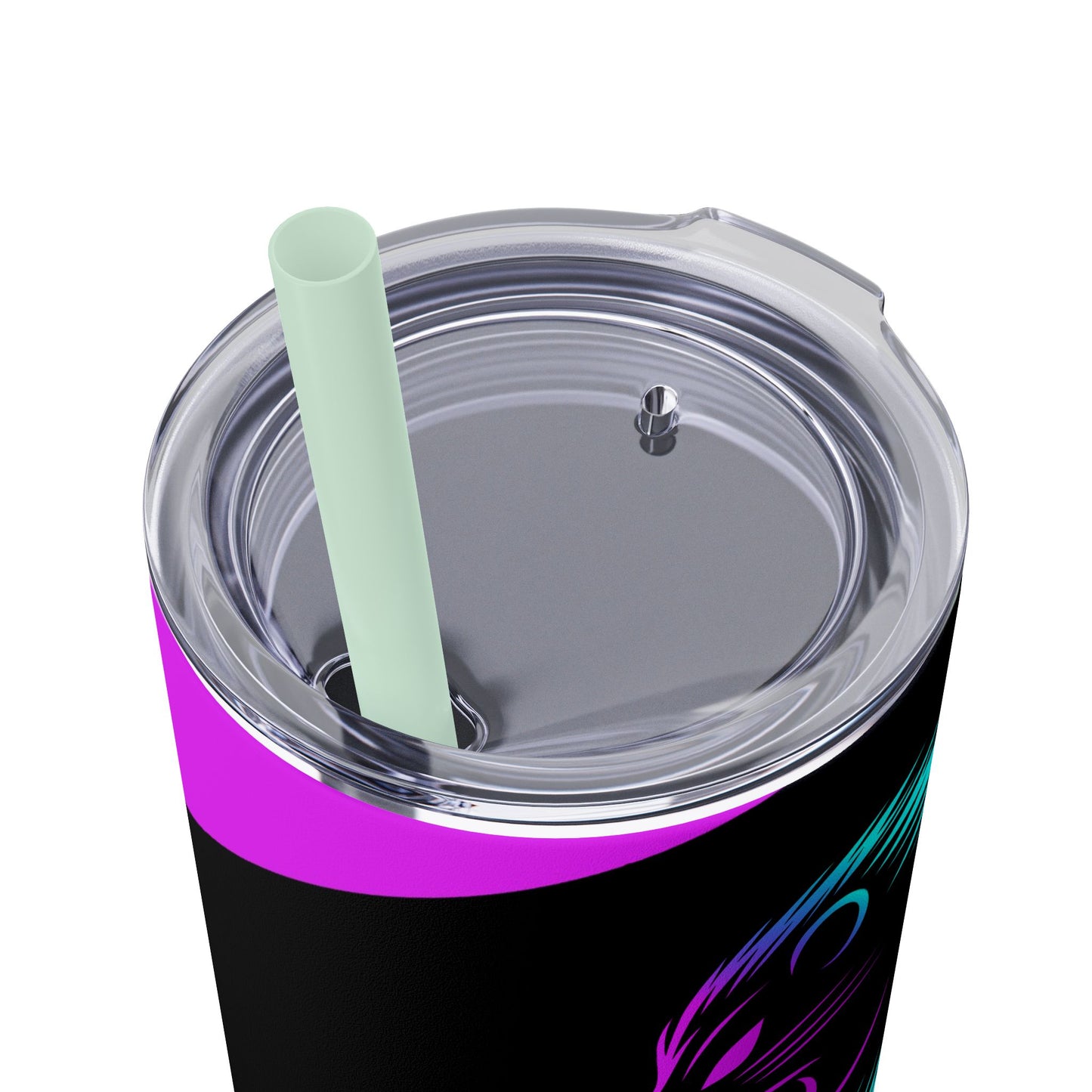 Kraven Quills Skinny Tumbler with Straw, 20oz