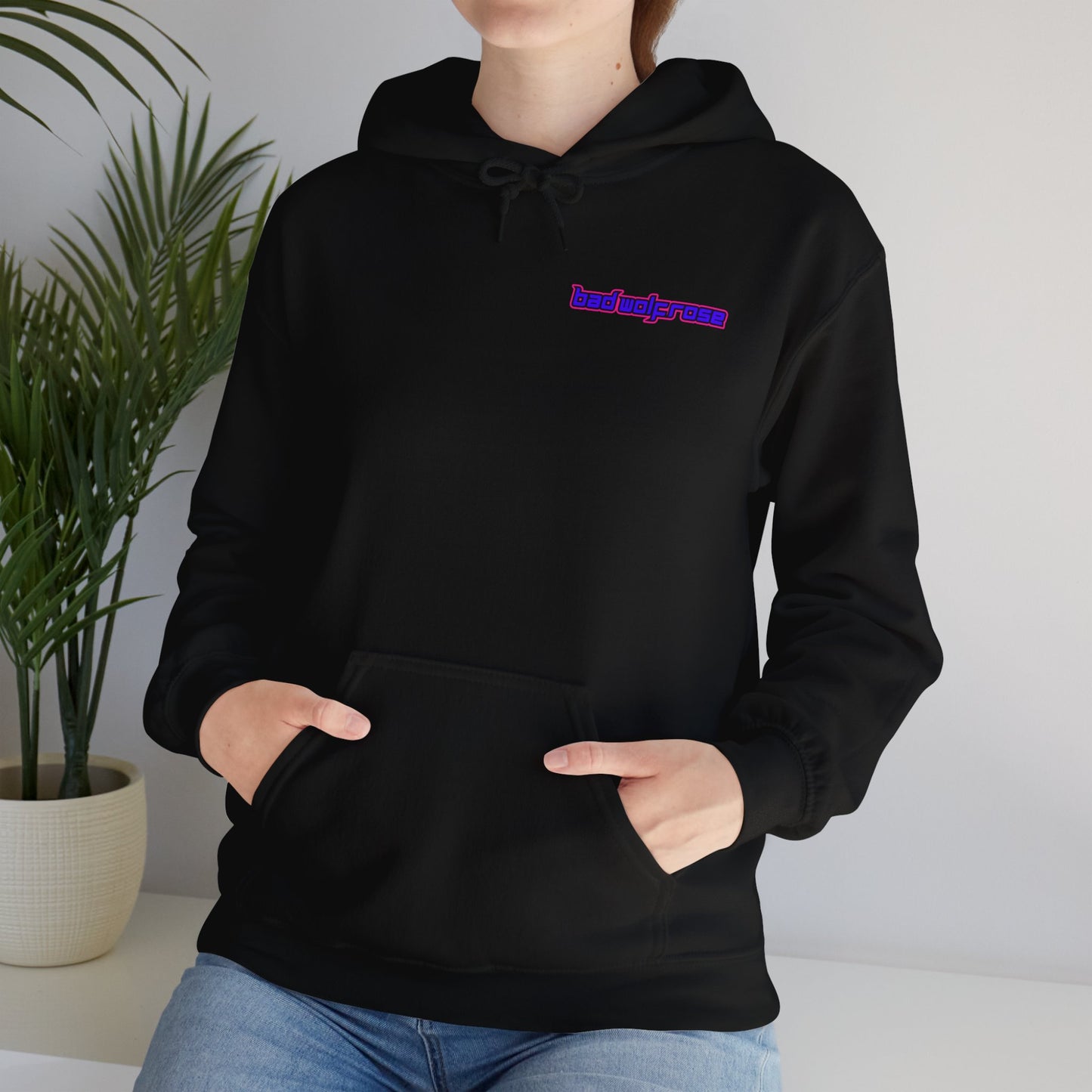 BadWolfRose Back Print Unisex Hoodie