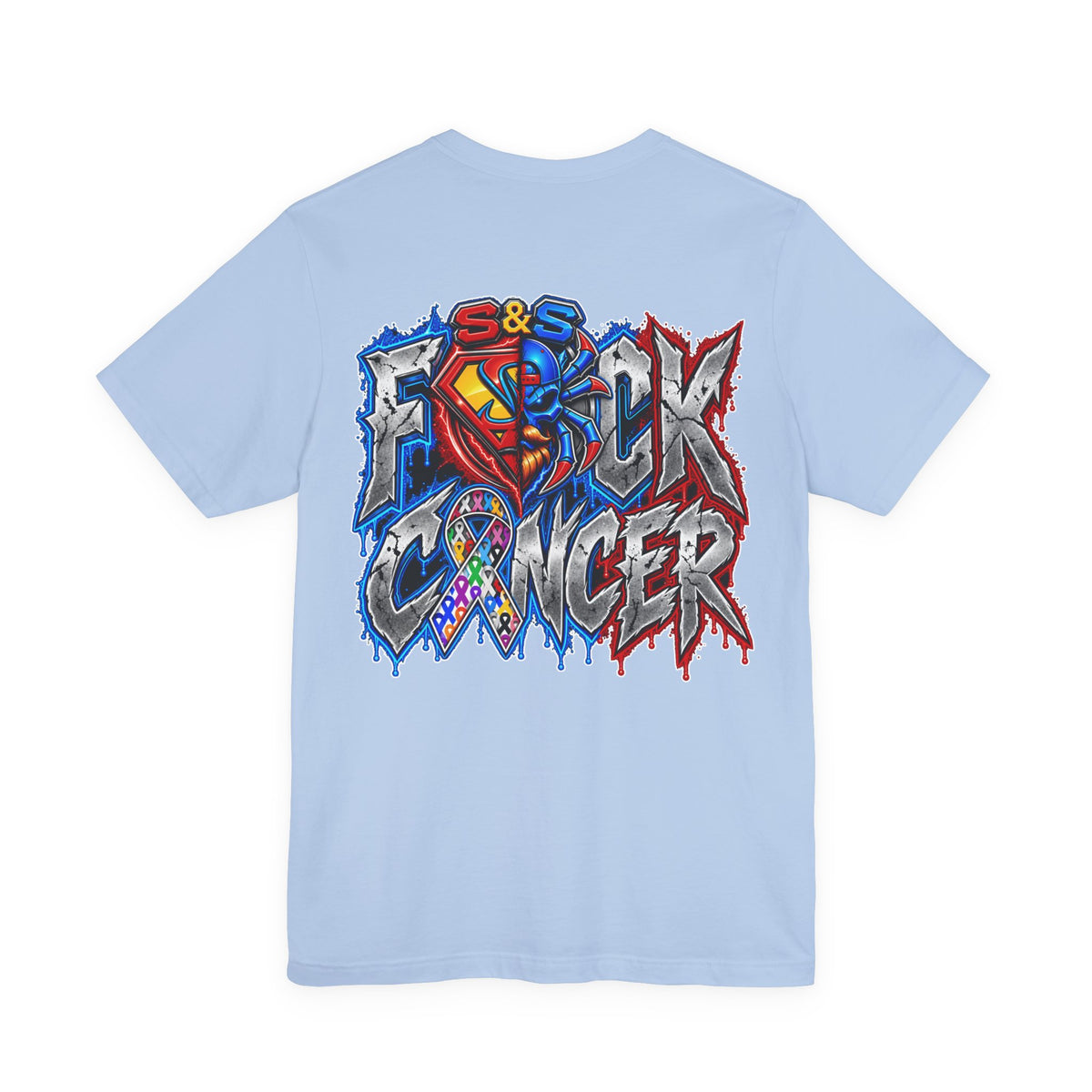 F*ck Cancer Spiderman 8888 & Superman85 Collab Unisex T-shirt
