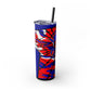 Spiderman8888 Skinny Tumbler with Straw, 20oz