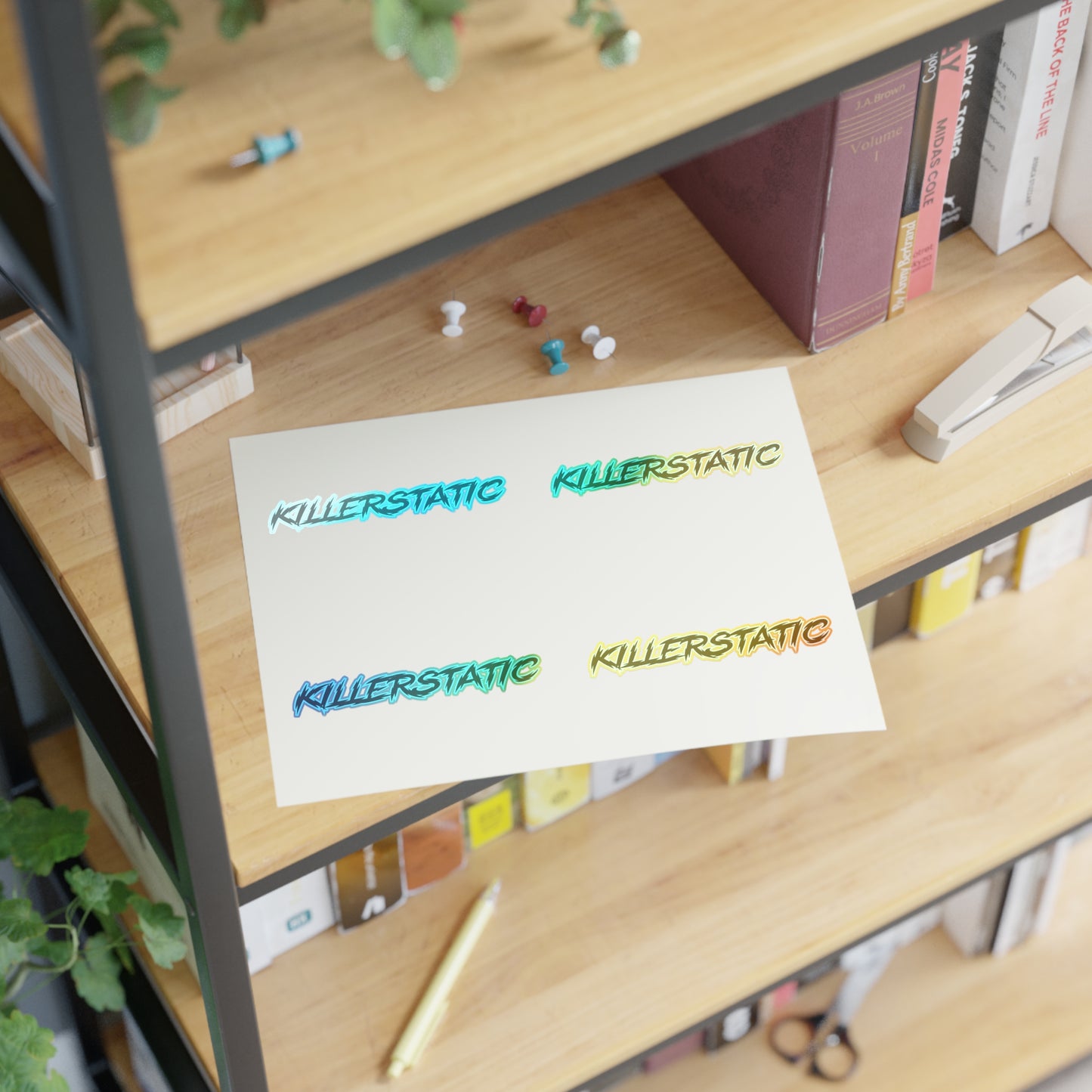 KillerStatic Text Logo Sticker Sheets