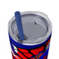 Spiderman8888 Skinny Tumbler with Straw, 20oz