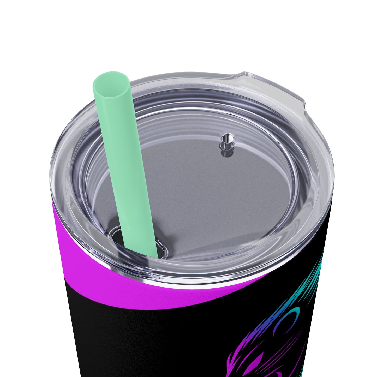 Kraven Quills Skinny Tumbler with Straw, 20oz