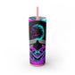 Kraven Quills Skinny Tumbler with Straw, 20oz